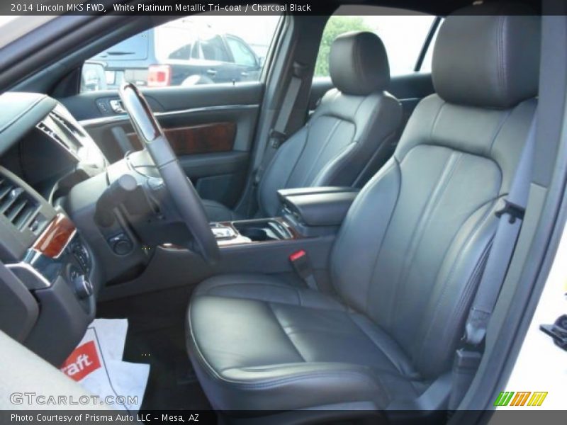White Platinum Metallic Tri-coat / Charcoal Black 2014 Lincoln MKS FWD
