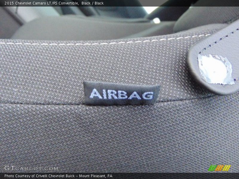 Black / Black 2015 Chevrolet Camaro LT/RS Convertible