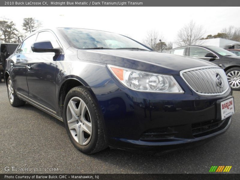 Midnight Blue Metallic / Dark Titanium/Light Titanium 2010 Buick LaCrosse CX