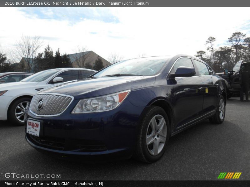 Midnight Blue Metallic / Dark Titanium/Light Titanium 2010 Buick LaCrosse CX