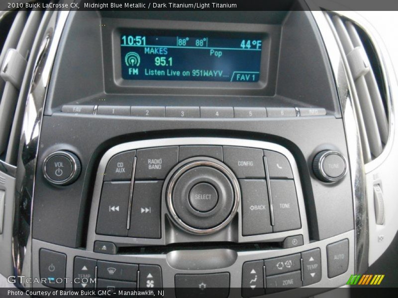 Midnight Blue Metallic / Dark Titanium/Light Titanium 2010 Buick LaCrosse CX