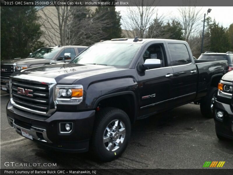 Iridium Metallic / Jet Black 2015 GMC Sierra 2500HD SLT Crew Cab 4x4