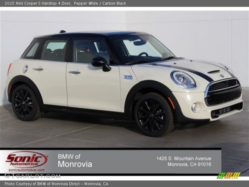 Pepper White / Carbon Black 2015 Mini Cooper S Hardtop 4 Door