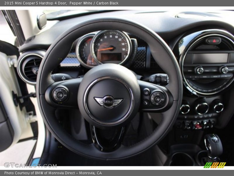 Pepper White / Carbon Black 2015 Mini Cooper S Hardtop 4 Door