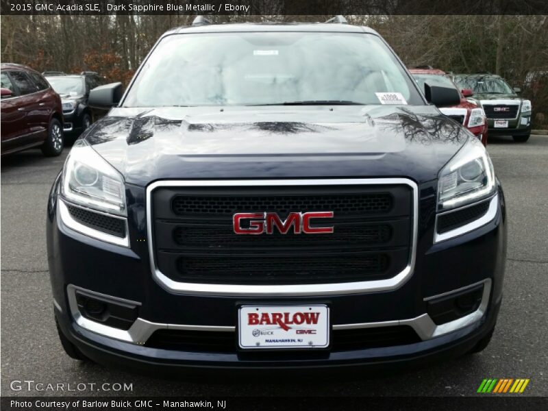 Dark Sapphire Blue Metallic / Ebony 2015 GMC Acadia SLE