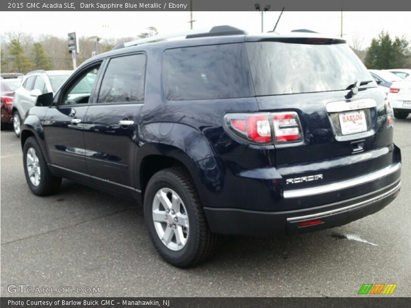 Dark Sapphire Blue Metallic / Ebony 2015 GMC Acadia SLE