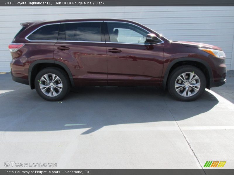 Ooh La La Rouge Mica / Black 2015 Toyota Highlander LE