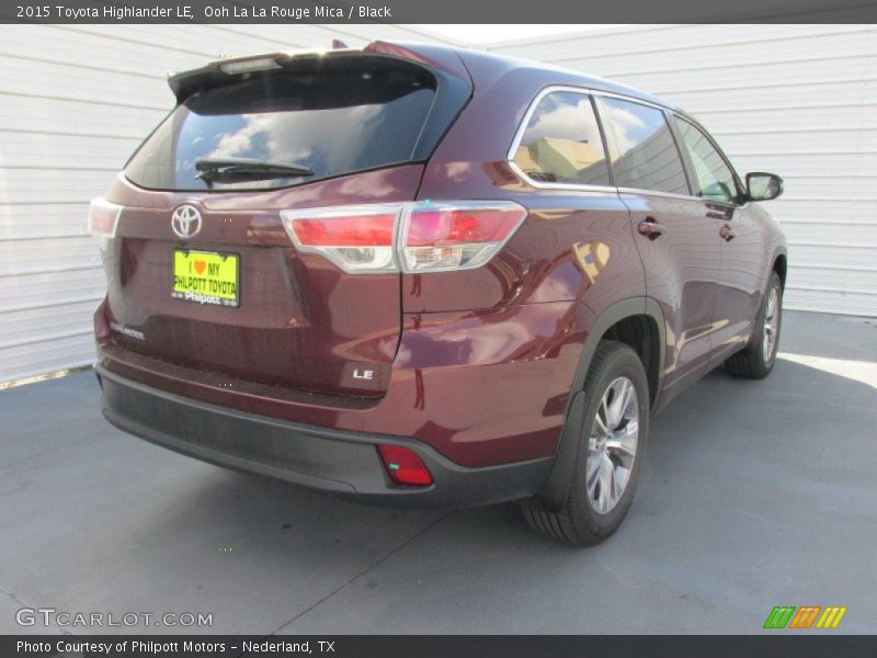 Ooh La La Rouge Mica / Black 2015 Toyota Highlander LE