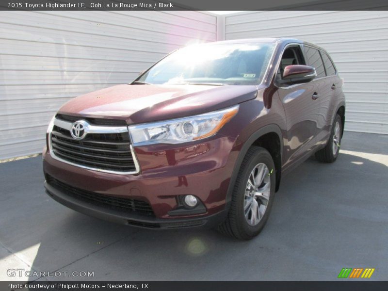 Ooh La La Rouge Mica / Black 2015 Toyota Highlander LE