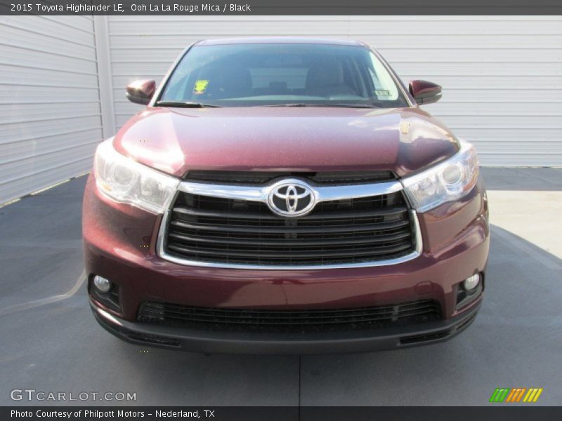 Ooh La La Rouge Mica / Black 2015 Toyota Highlander LE