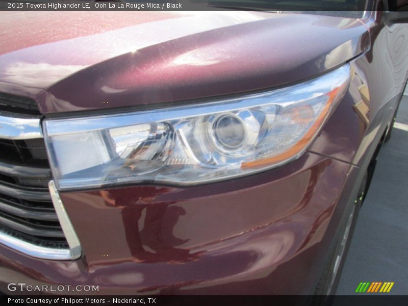 Ooh La La Rouge Mica / Black 2015 Toyota Highlander LE