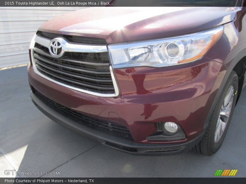 Ooh La La Rouge Mica / Black 2015 Toyota Highlander LE