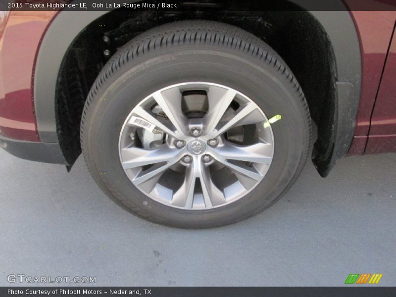 Ooh La La Rouge Mica / Black 2015 Toyota Highlander LE