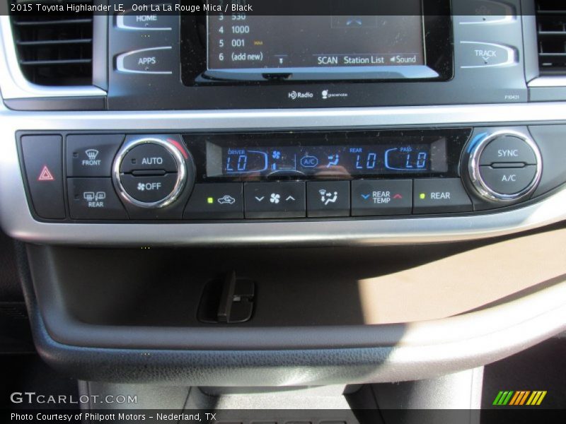 Ooh La La Rouge Mica / Black 2015 Toyota Highlander LE