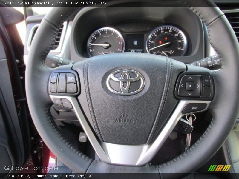 Ooh La La Rouge Mica / Black 2015 Toyota Highlander LE