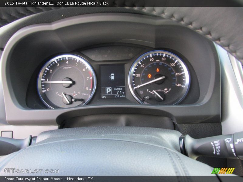 Ooh La La Rouge Mica / Black 2015 Toyota Highlander LE