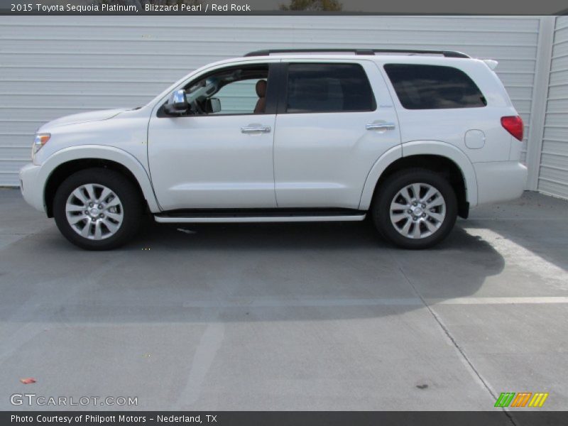 Blizzard Pearl / Red Rock 2015 Toyota Sequoia Platinum