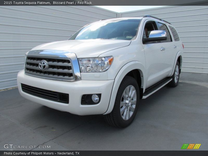 Blizzard Pearl / Red Rock 2015 Toyota Sequoia Platinum