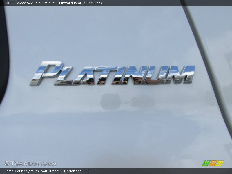 Blizzard Pearl / Red Rock 2015 Toyota Sequoia Platinum