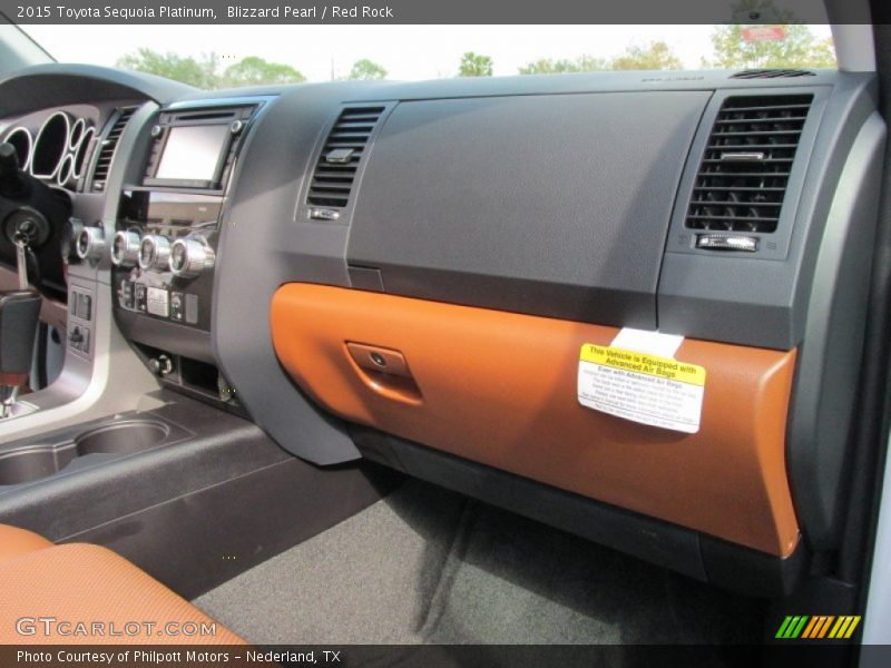 Blizzard Pearl / Red Rock 2015 Toyota Sequoia Platinum