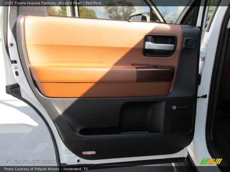 Blizzard Pearl / Red Rock 2015 Toyota Sequoia Platinum