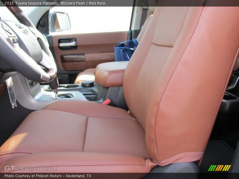 Blizzard Pearl / Red Rock 2015 Toyota Sequoia Platinum
