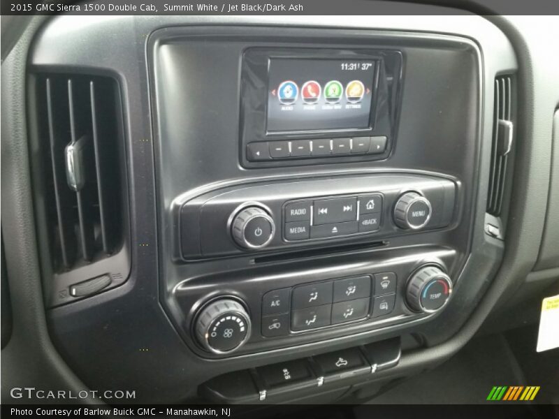 Summit White / Jet Black/Dark Ash 2015 GMC Sierra 1500 Double Cab