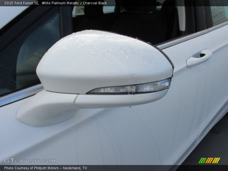 White Platinum Metallic / Charcoal Black 2015 Ford Fusion SE