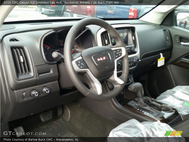 Quicksilver Metallic / Jet Black/Dark Ash 2015 GMC Canyon SLE Extended Cab 4x4
