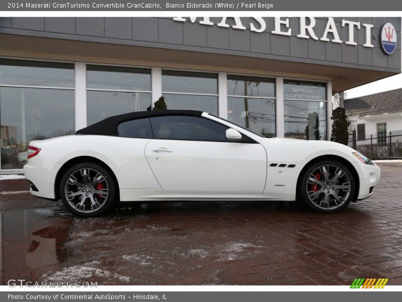 Bianco Eldorado (White) / Pearl Beige 2014 Maserati GranTurismo Convertible GranCabrio