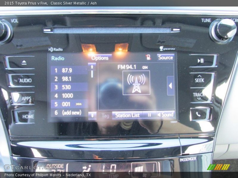 Controls of 2015 Prius v Five