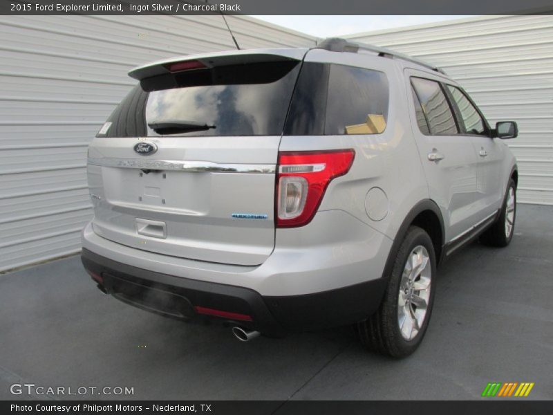 Ingot Silver / Charcoal Black 2015 Ford Explorer Limited