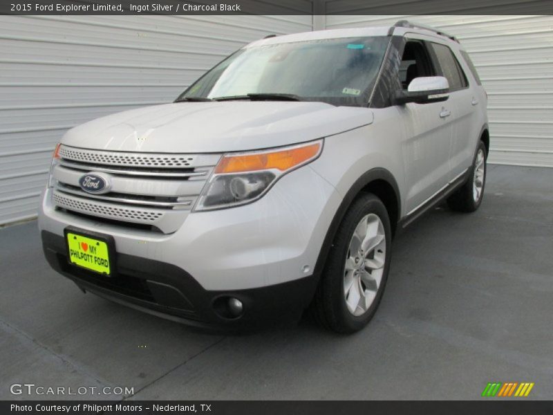 Ingot Silver / Charcoal Black 2015 Ford Explorer Limited