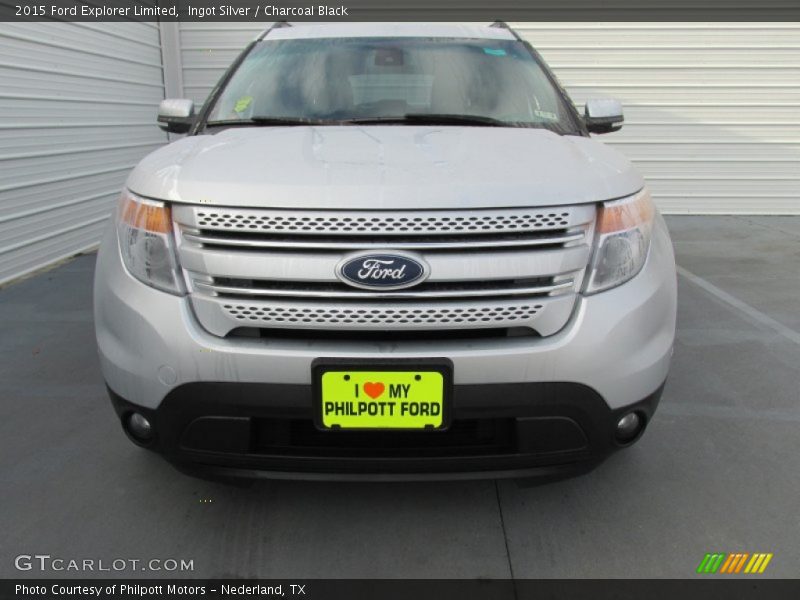 Ingot Silver / Charcoal Black 2015 Ford Explorer Limited