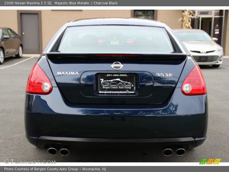 Majestic Blue Metallic / Charcoal Black 2008 Nissan Maxima 3.5 SE