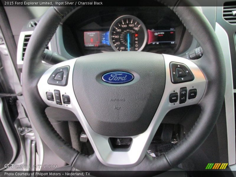 Ingot Silver / Charcoal Black 2015 Ford Explorer Limited