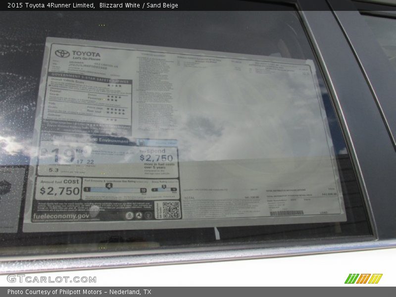 Blizzard White / Sand Beige 2015 Toyota 4Runner Limited
