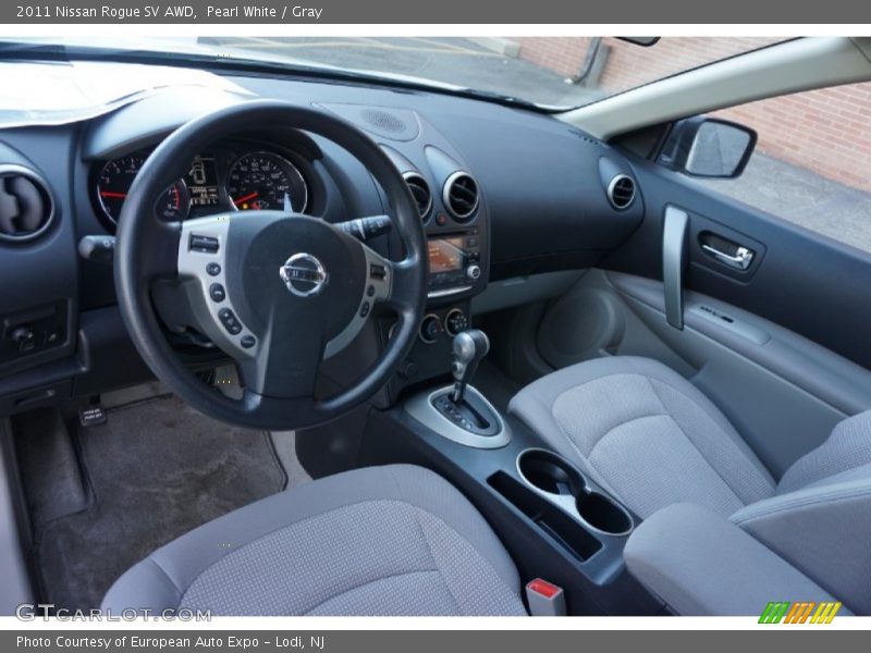 Pearl White / Gray 2011 Nissan Rogue SV AWD