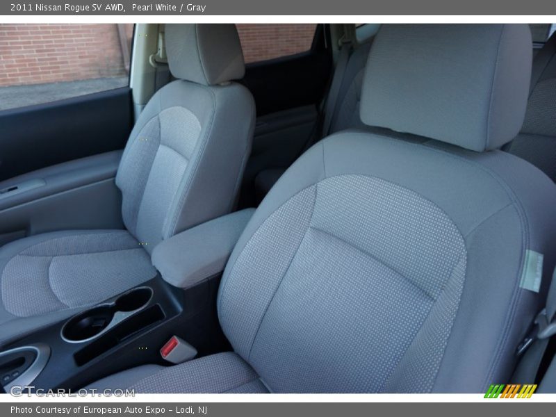 Pearl White / Gray 2011 Nissan Rogue SV AWD