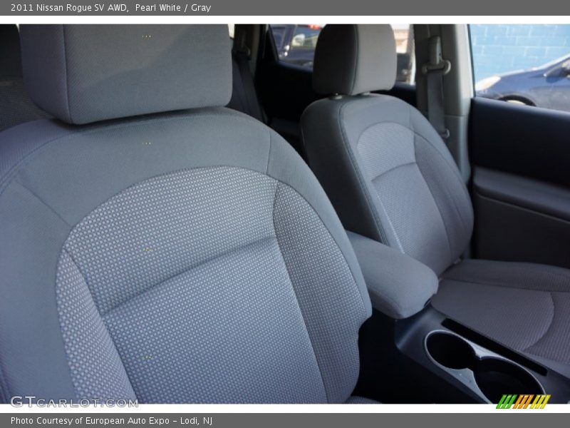 Pearl White / Gray 2011 Nissan Rogue SV AWD