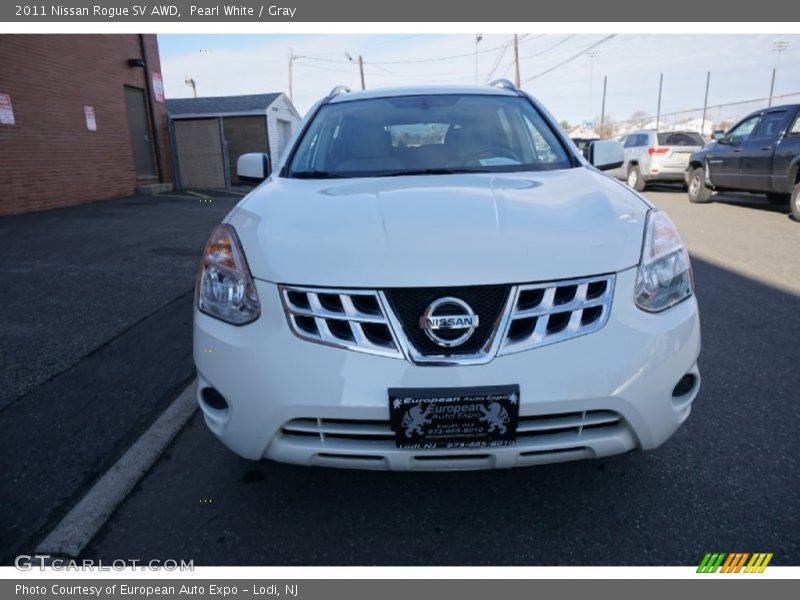 Pearl White / Gray 2011 Nissan Rogue SV AWD