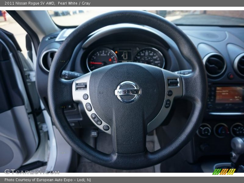 Pearl White / Gray 2011 Nissan Rogue SV AWD