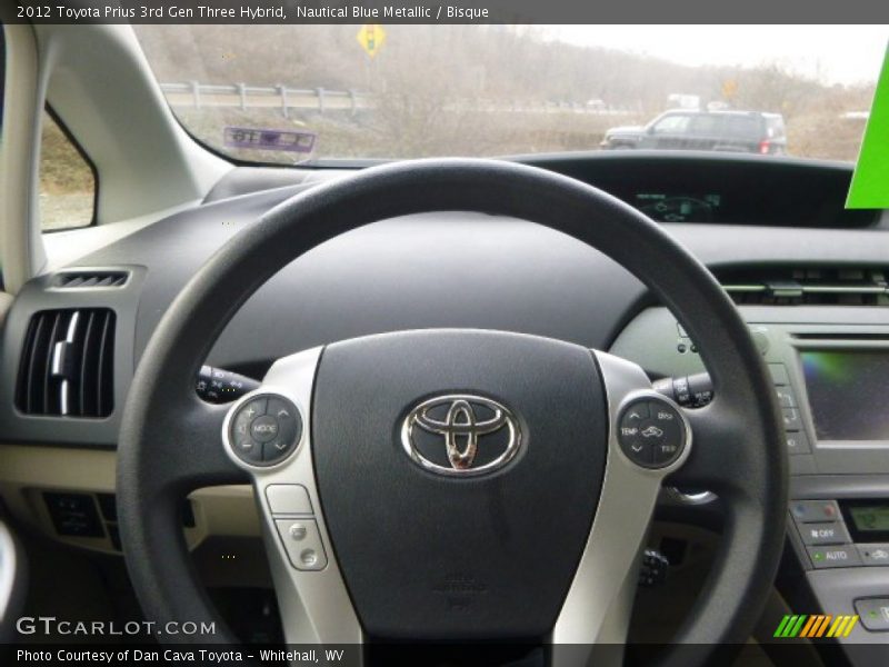 Nautical Blue Metallic / Bisque 2012 Toyota Prius 3rd Gen Three Hybrid
