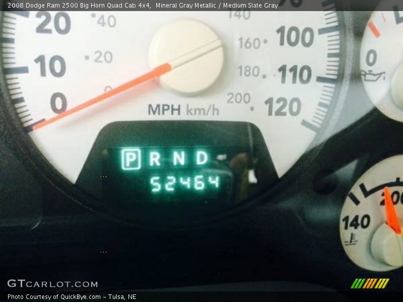 Mineral Gray Metallic / Medium Slate Gray 2008 Dodge Ram 2500 Big Horn Quad Cab 4x4