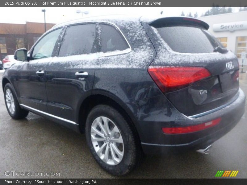 Moonlight Blue Metallic / Chestnut Brown 2015 Audi Q5 2.0 TFSI Premium Plus quattro