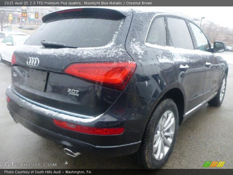 Moonlight Blue Metallic / Chestnut Brown 2015 Audi Q5 2.0 TFSI Premium Plus quattro