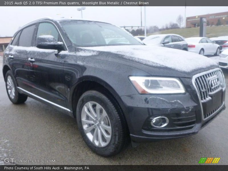 Moonlight Blue Metallic / Chestnut Brown 2015 Audi Q5 2.0 TFSI Premium Plus quattro