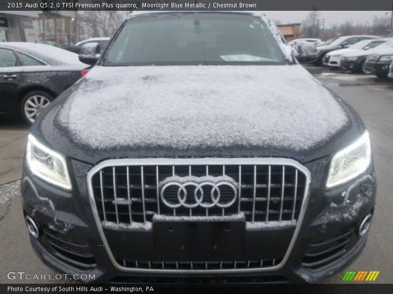 Moonlight Blue Metallic / Chestnut Brown 2015 Audi Q5 2.0 TFSI Premium Plus quattro