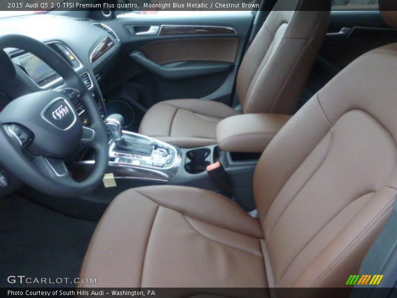 Moonlight Blue Metallic / Chestnut Brown 2015 Audi Q5 2.0 TFSI Premium Plus quattro
