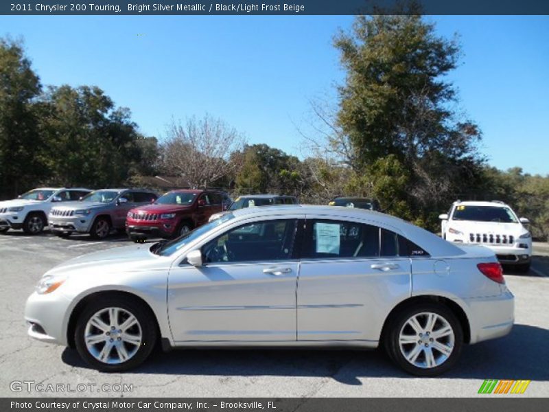 Bright Silver Metallic / Black/Light Frost Beige 2011 Chrysler 200 Touring